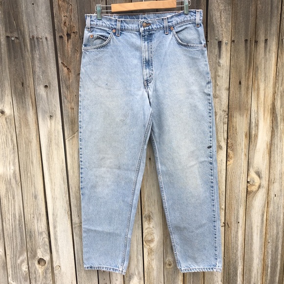 Levi’s Vintage 90’s 550 Relaxed Fit Orange Tag Jean Blue 34 - Picture 16 of 16